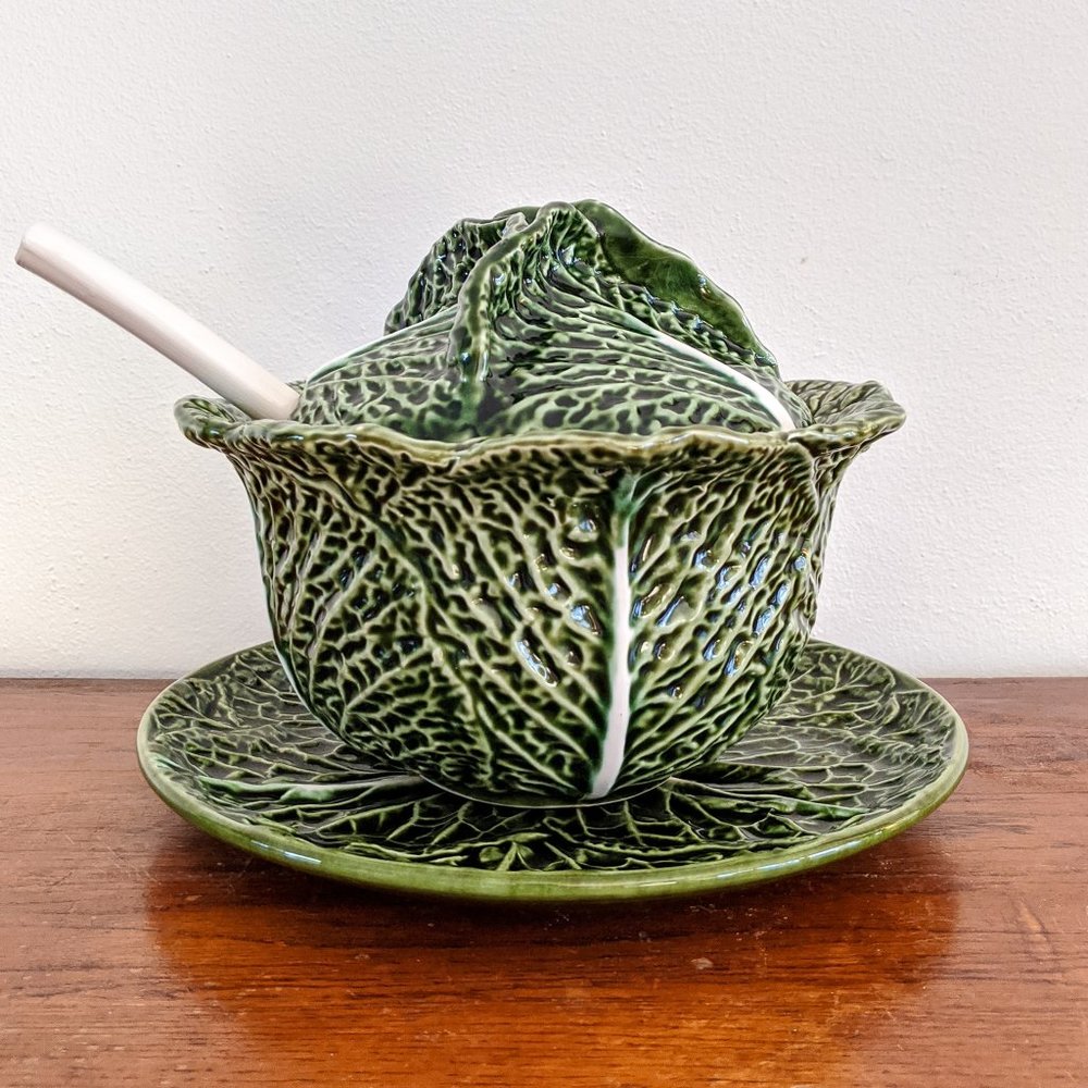 Portuguese Cabbage Soup Tureen 4-piece Set with Ladle Jay Willfred